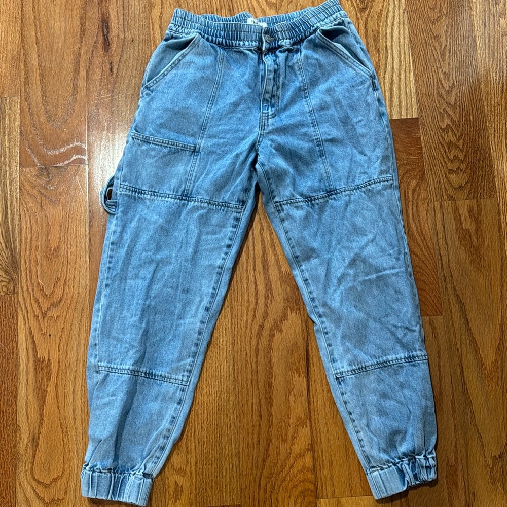 Forever 21 Denim Cargo Joggers